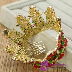 baroque retro hair accessories jewelry gold crown tiara headband high
