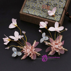 Colorful broken flower sea stars hairpin clip on bride jewelry