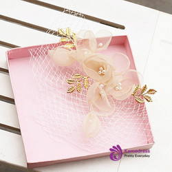 bride wedding styling hair ornaments handmade lace flowers butterfly