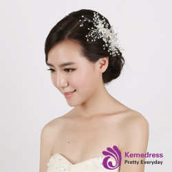 luxury handmade shell crystal beads bridal hair accessories fashion handmade