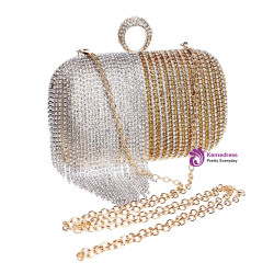 Women Evening Bags Finger Ring Diamonds Evening Bag Day Clutches