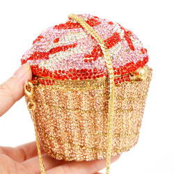 Luxury Crystal Evening Bag Fashion Cupcake Diamond Clutch
