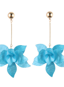 Best lady 2017 New Design Resin Flowers Dangle Earrings For Women