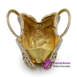 Luxury Flower Crystal Evening Bags Special Design Handbag Girl's Party Purse