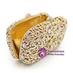 Luxury Crystal Clutches Lady Designer Flower Pattern Evening Bags Wedding