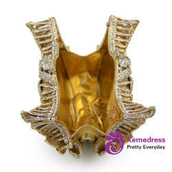 Women Handbags Animal Luxury Crystal Evening Bags