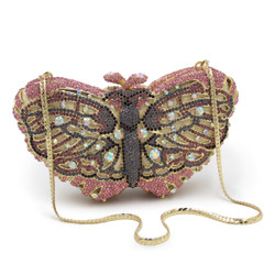Women Butterfly Shape Luxury Crystal Evening Bag