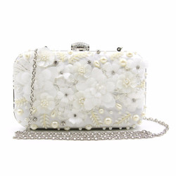 Flower Clutch Women Evening Bag Ladies Diamond Alloy Beaded Clutches