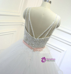Design Organza Ruffles With Embroidery Beading Bodice Bridal Wedding Dress