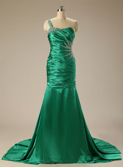 2017 Mermaid One Shoulder Sequined  Mother Of The Bride Dresses