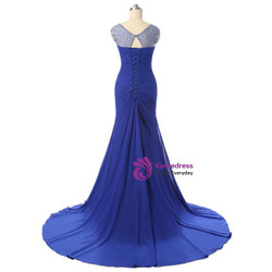 2017 Mermaid V Neck Cap Sleeve Long Mother Of The Bride Dresses