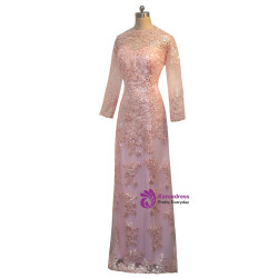 2017 Mother Of The Bride Dresses A-line Long Sleeves Appliques