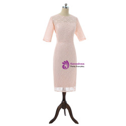 Sheath Knee Length Pink 2017 Mother Of The Bride Dresses
