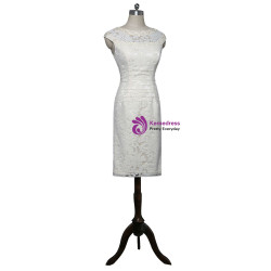 2017 Mother Of The Bride Dresses Sheath Cap Sleeves Knee Length