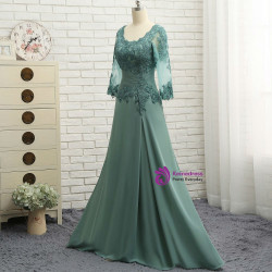 A-line V-neck Plus Size Green 2017 Mother Of The Bride Dresses