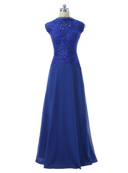 Royal Blue 2017 Mother Of The Bride Dresses A-line Cap Sleeves