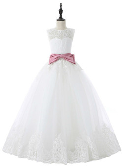 2017 Flower Girl Dresses For Weddings Ball Gown Tulle Appliques