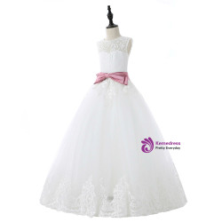 2017 Flower Girl Dresses For Weddings Ball Gown Tulle Appliques