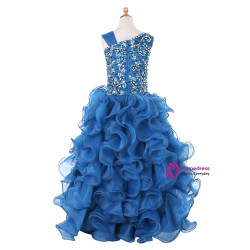 Ball Gown Organza Ruffles 2017 Girls Pageant Dresses For Weddings