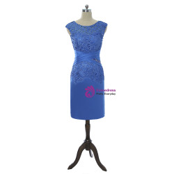 Royal Blue 2017 Mother Of The Bride Dresses Sheath Knee Length