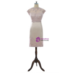 2017 Mother Of The Bride Dresses Sheath Knee Length Lace Appliques