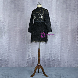 Black 2017 Formal Celebrity Dresses Sheath Long Sleeves