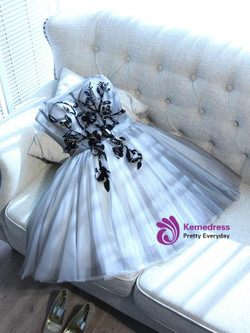 Pretty Homecoming Dress Sweetheart Short/Mini Gray Homecoming Dresses