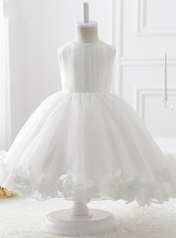 2017 New Fashion Ball Gown Organza flower girl dress