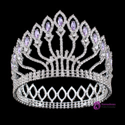 Big Rhinestone Prom Princess Crown Crystal Bride flower Tiara Bridal