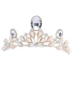 Wedding Tiara Hair Accessories Calla Shape Rhinestone