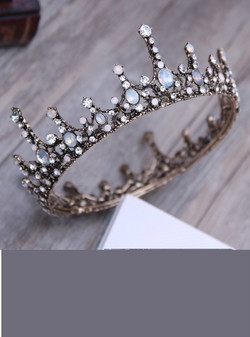 Princess Round Bridal tiara Crown Bride Women Wedding