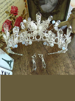 Luxury Clear Crystal Baroque Butterfly Wedding Crowns Bridal Tiara