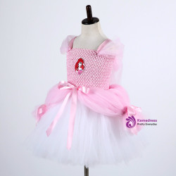 Pink Princess Baby Girl Birthday Party Tulle Dresses Kids Cosplay Halloween