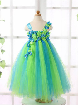 Baby Girl Pageant Ball Gown Child Birthday Party Tulle Dress