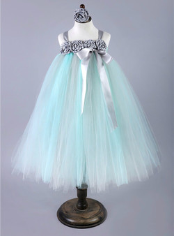 Tulle Wedding Flower Girl Dress Kids Pageant Birthday Bridesmaid Party Gown Dresses