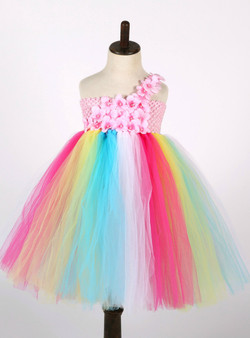 Ankle Length Flower Girl Dresses Wedding Ball Gowns Tulle Dresses for Girls