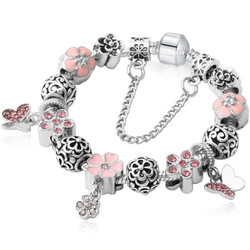 Unique Silver Crystal Charm Brand Bracelet for Women Brand Bracelets & Bangles Jewelry Unique Silver Crystal Charm Brand Bracelet for Women Brand Bracelets & Bangles Jewelry