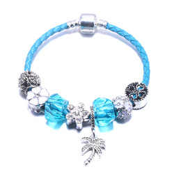 European Style Silver plated Coconut trees Bracelet for Women