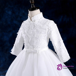 Princess puffy skirt long sleeved girl presided over the show