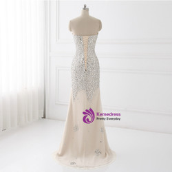 Beaded Evening dresses Sweetheart Slit Champagne Mermaid evening Dress Beaded Evening dresses Sweetheart Slit Champagne Mermaid evening Dress