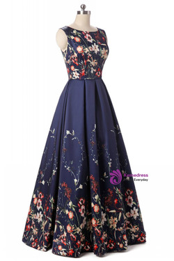In Stock:Ship in 48 hours A-Line Print Prom Dress