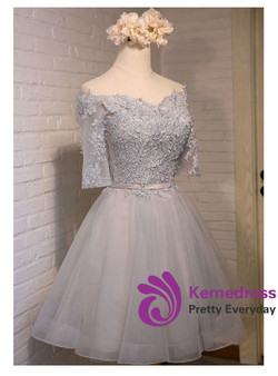 In Stock:Ship in 48 hours Off The Shoulder Homecoming Dress