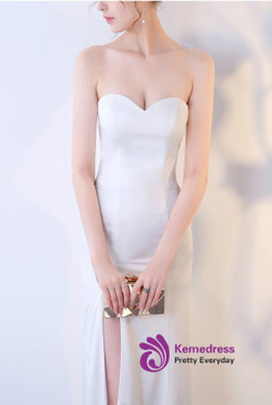 In Stock:Ship in 48 hours Mermaid White Prom Dress