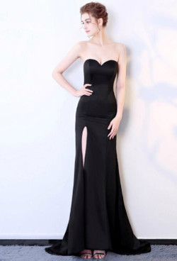 In Stock:Ship in 48 hours Mermaid Black Prom Dress