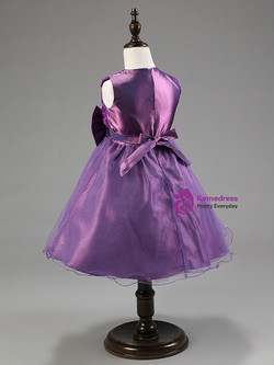 In Stock:Ship in 48 hours Purple Bow Girl Dress