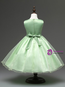 In Stock:Ship in 48 hours Green Flower Girl Dress