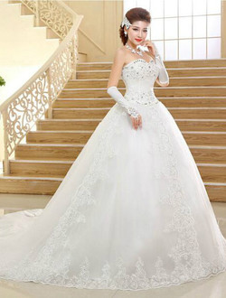 In Stock:Ship in 48 hours Ball Gown Lace Wedding Dress