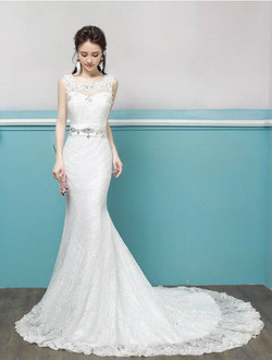 In Stock:Ship in 48 hours Mermaid Lace Wedding Dress