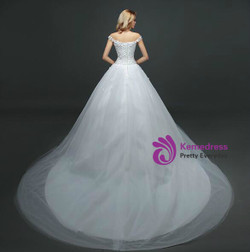In Stock:Ship in 48 hours Off The Shoulder Wedding Dress