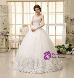 In Stock:Ship in 48 hours Sweetheart Tulle Wedding Dress